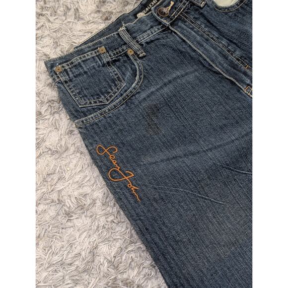 Sean John Denim Blue Baggy Jeans Size 30x32 Vintage Y2K 2000 Hip Hop - Picture 4 of 16